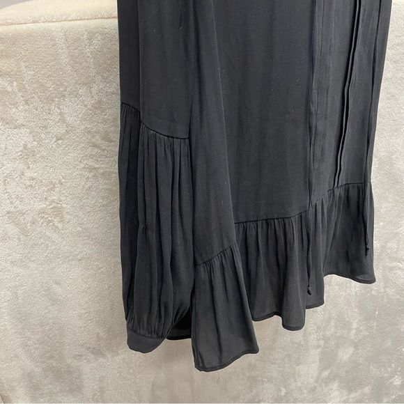 Ro & De Blouse Black Peasant Sleeve Keyhole Neck Oversized Tunic Sm whimsigoth - Picture 4 of 8